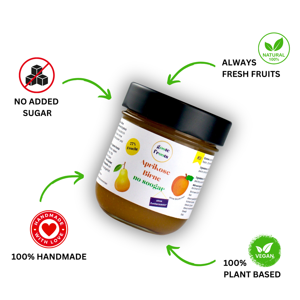 Crema di frutta all'albicocca senza zucchero 77% Frutta