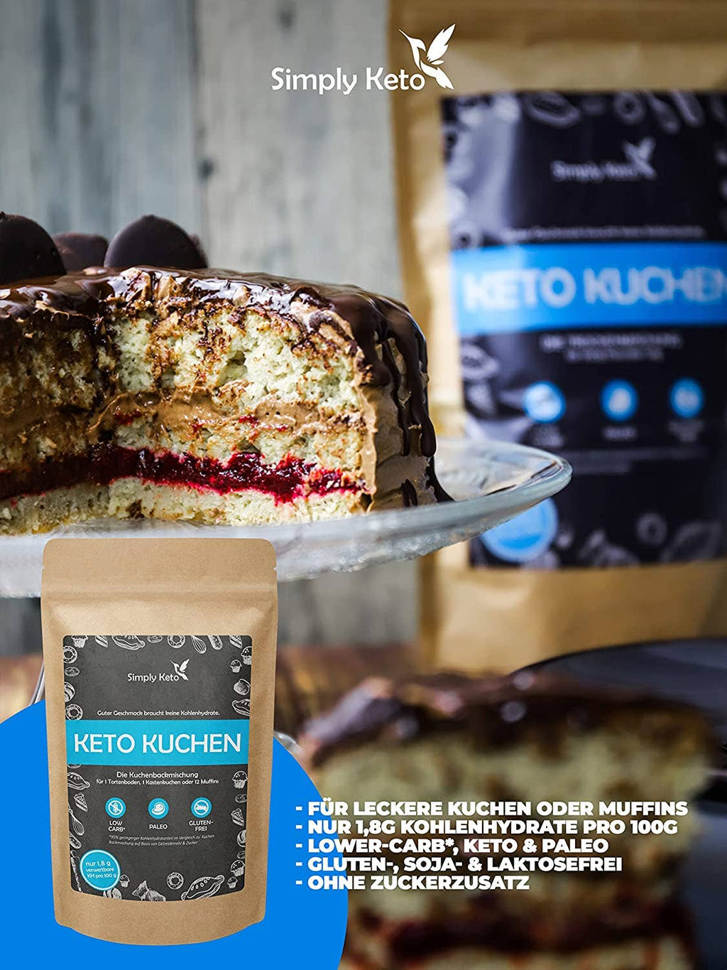 Miscela per torta keto senza zucchero
