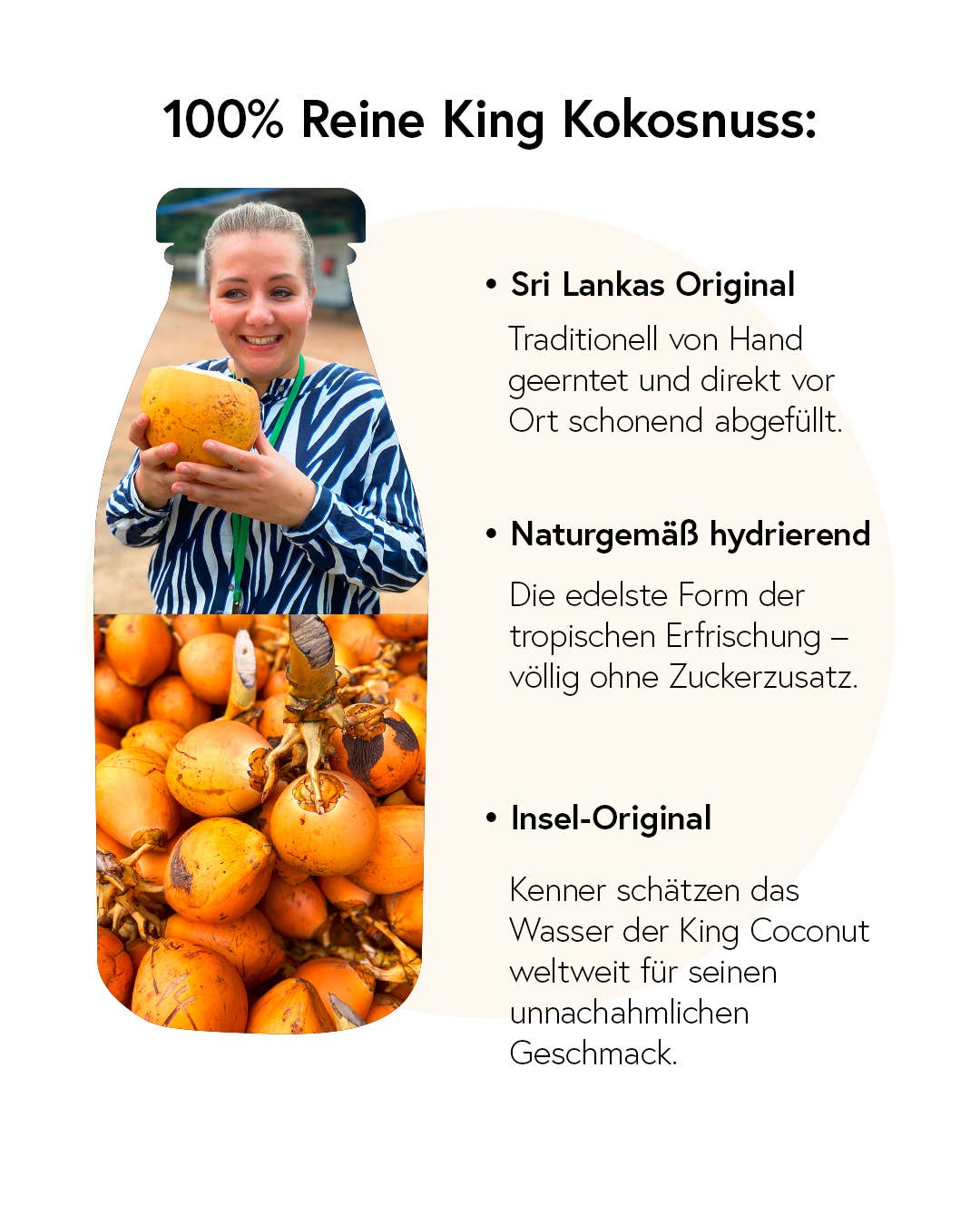 Bio King acqua di cocco al frutto della passione - 350 ml  in bottiglia di vetro