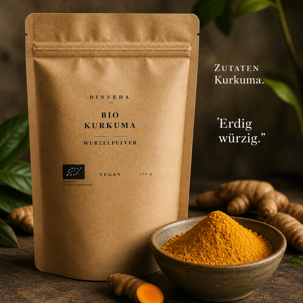 Polvere biologica di curcuma  per latte d'oro, curry e cucina