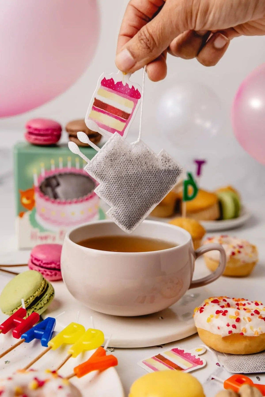 Confezione Regalo Compleanno Tè – 10 Bustine a Forma di Torta