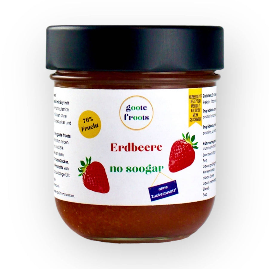 Confettura di fragole con 76% di frutta fresca senza zucchero