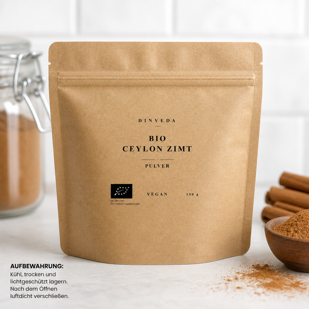 Polvere biologica di cannella di Ceylon  per porridge, cacao e dolci