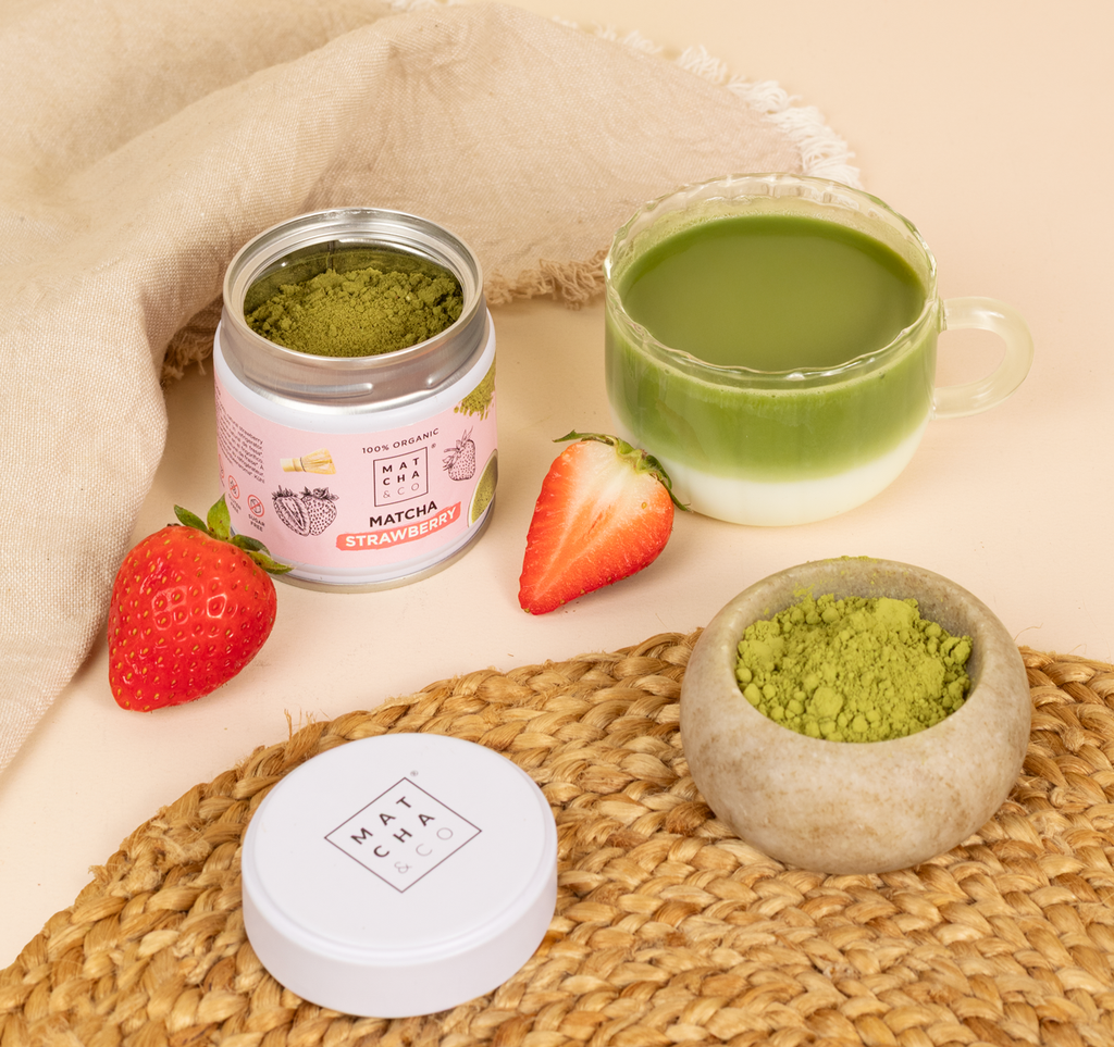 Matcha biologico alla fragola: 30 g