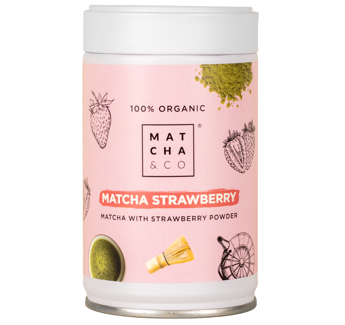 Matcha biologico alla fragola: 30 g