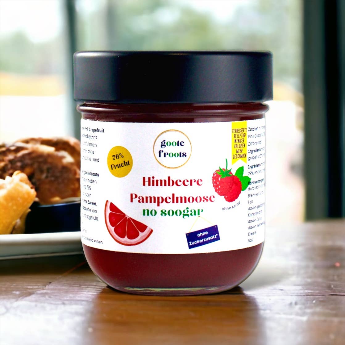 Crema spalmabile alla frutta senza zucchero Lampone Pompelmo 76% frutta