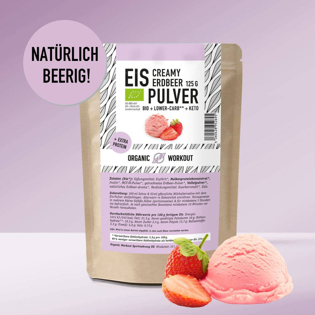 GELATO ALLA FRAGOLA A BASSO CONTENUTO DI CARBOIDRATI - ADATTO ALLA DIETA CHETO