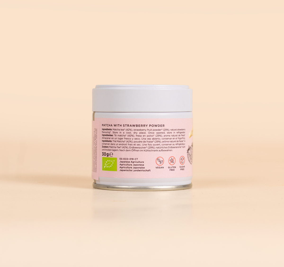 Matcha biologico alla fragola: 30 g