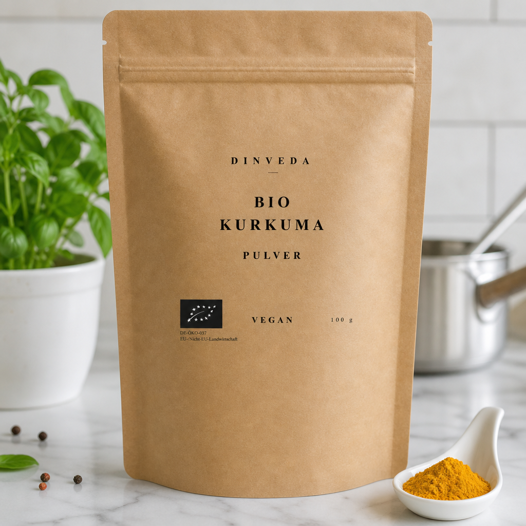 Polvere biologica di curcuma  per latte d'oro, curry e cucina