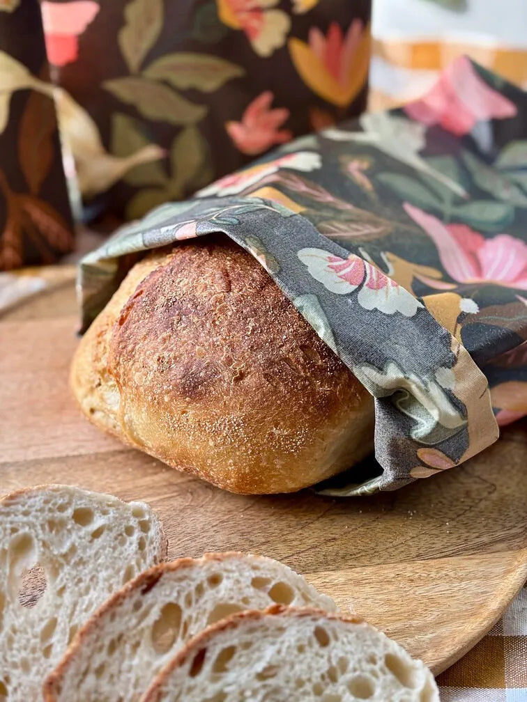 Sacchetti riutilizzabili in cera d'api per pane e verdure