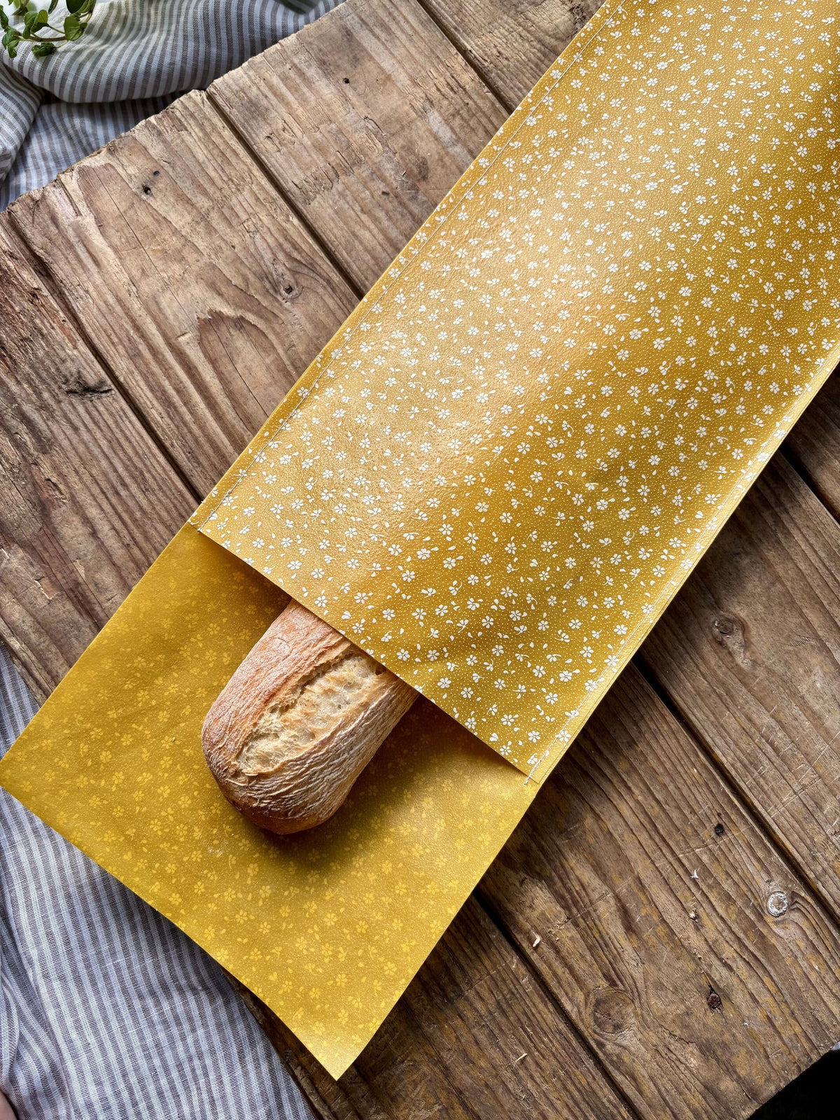 Sacchetto per baguette in cera d'api