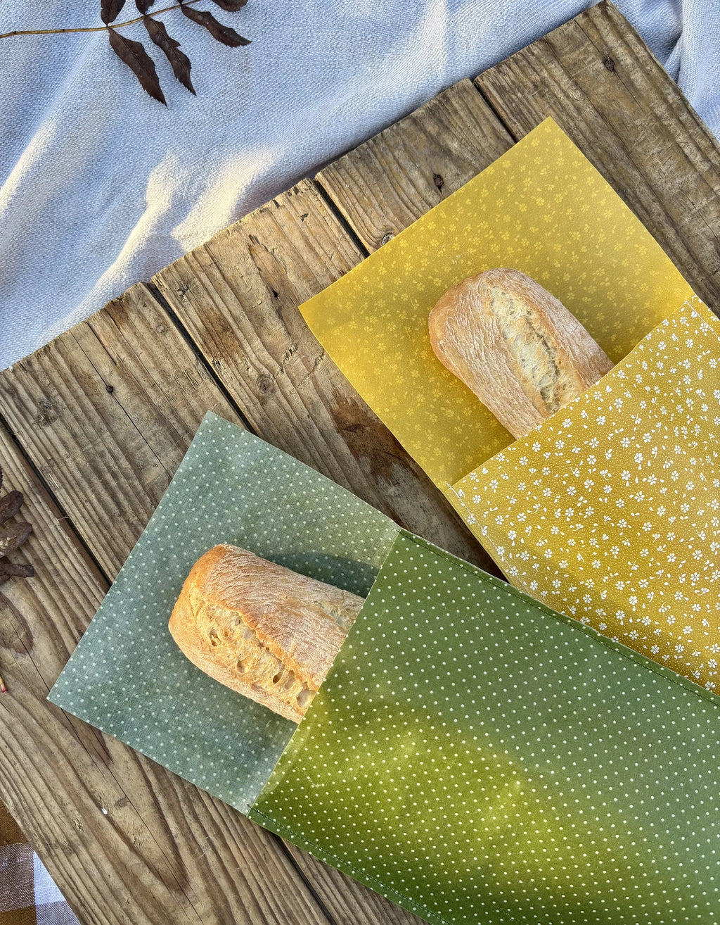 Sacchetto per baguette in cera d'api