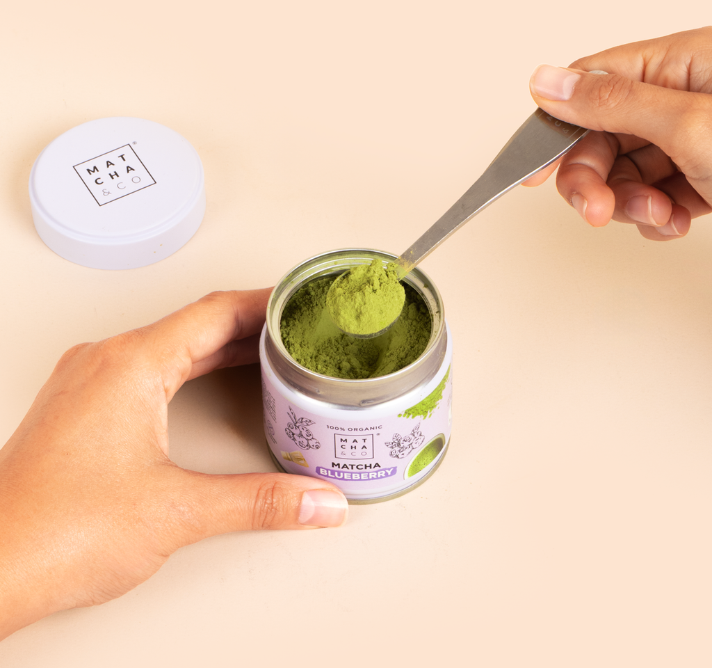 Matcha biologico ai mirtilli: 80 g
