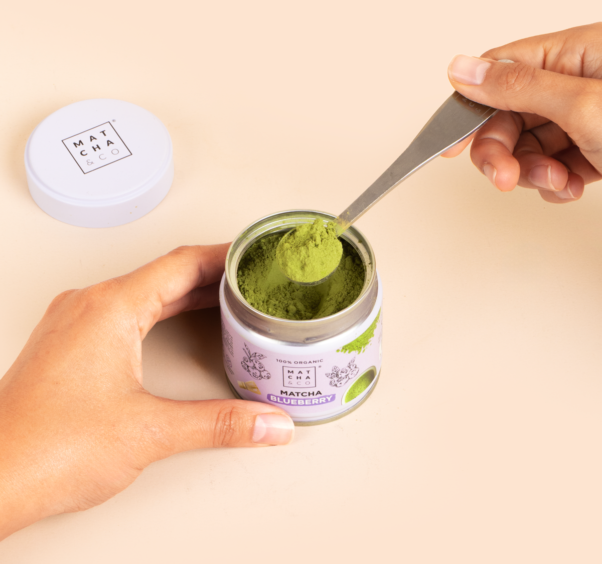 Matcha biologico ai mirtilli: 80 g