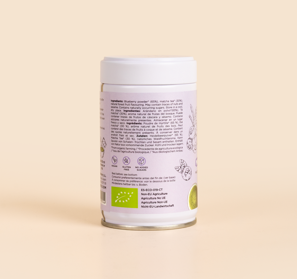 Matcha biologico ai mirtilli: 80 g