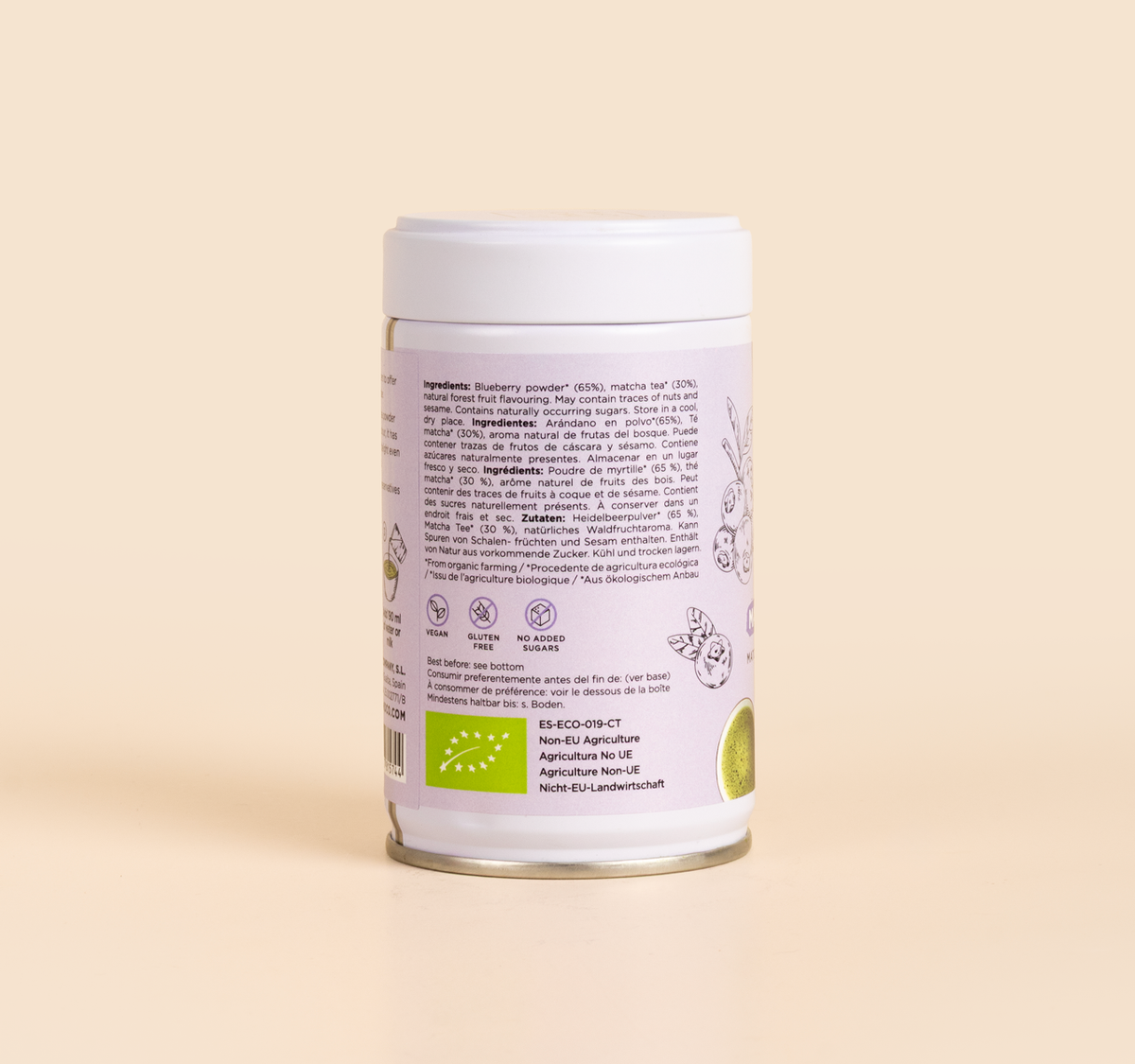 Matcha biologico ai mirtilli: 80 g