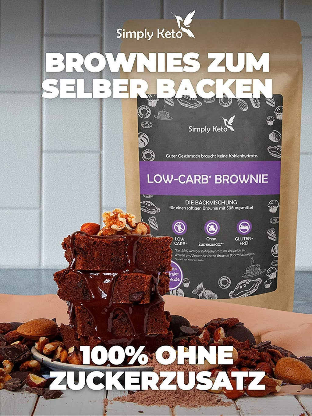 Miscela per brownie keto e a basso contenuto di carboidrati