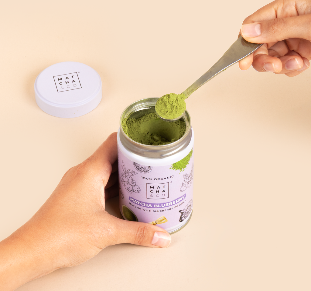 Matcha biologico ai mirtilli: 80 g