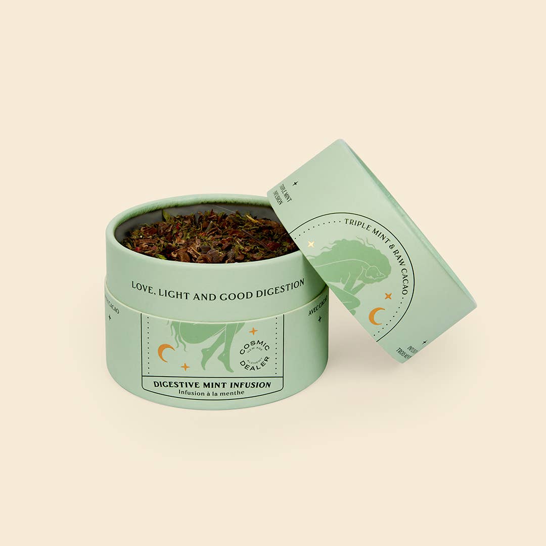 Tè per la digestione: tripla Menta e scaglie di Cacao