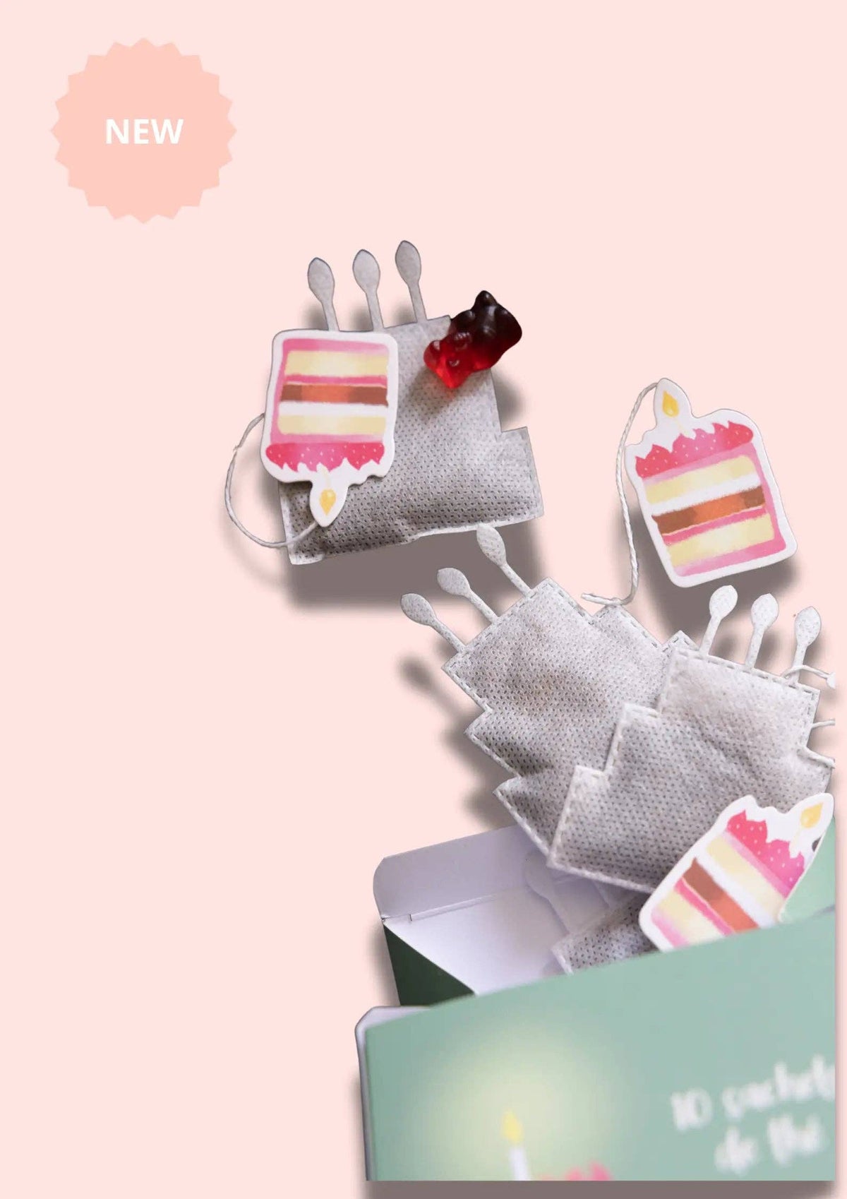 Confezione Regalo Compleanno Tè – 10 Bustine a Forma di Torta