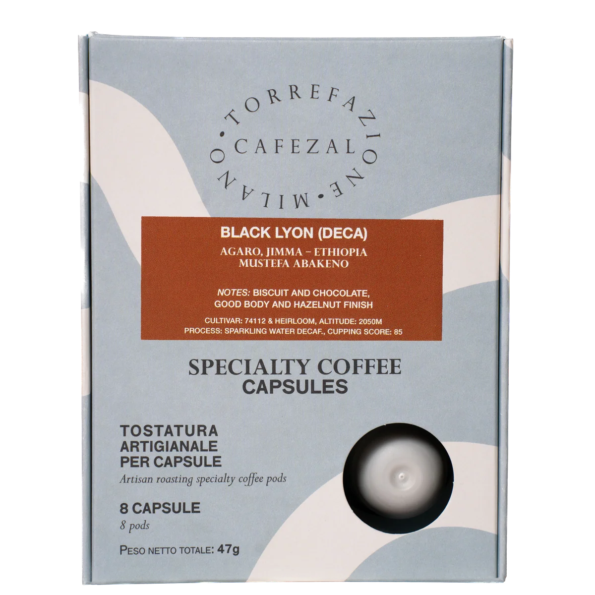 Capsules - Black Lyon decaffeinato - (confezione da 8 pezzi)