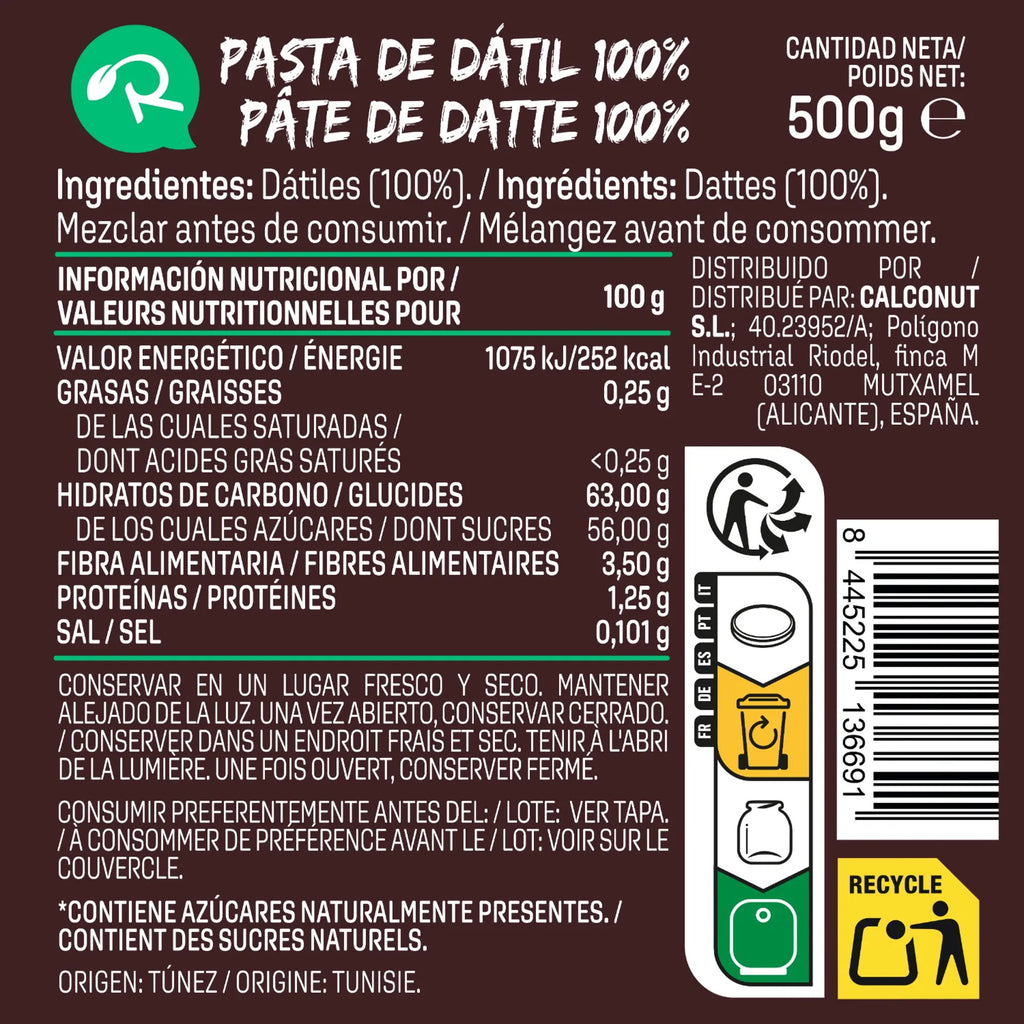PASTA DI DATTERI REALFOODING 500 G