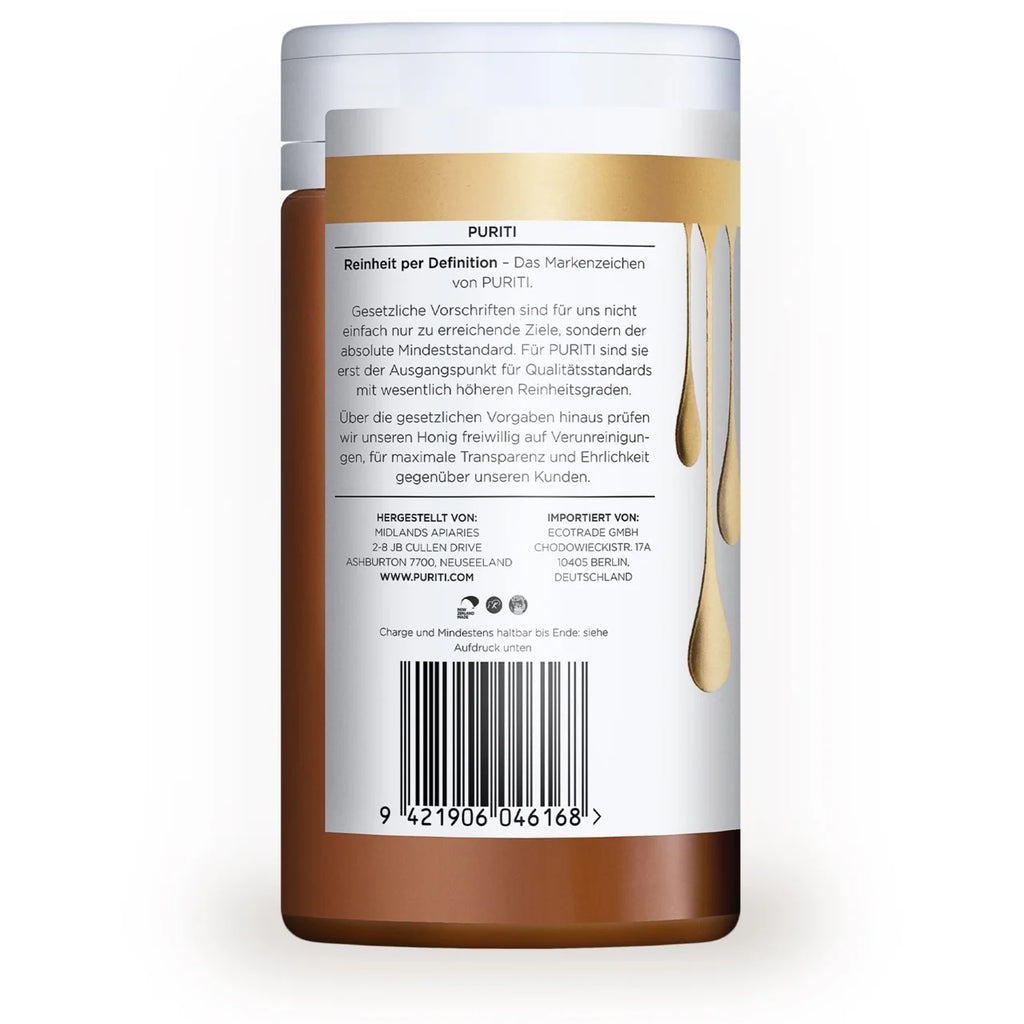PURITI Miele di Manuka MGO 400+ 500 g dalla Nuova Zelanda