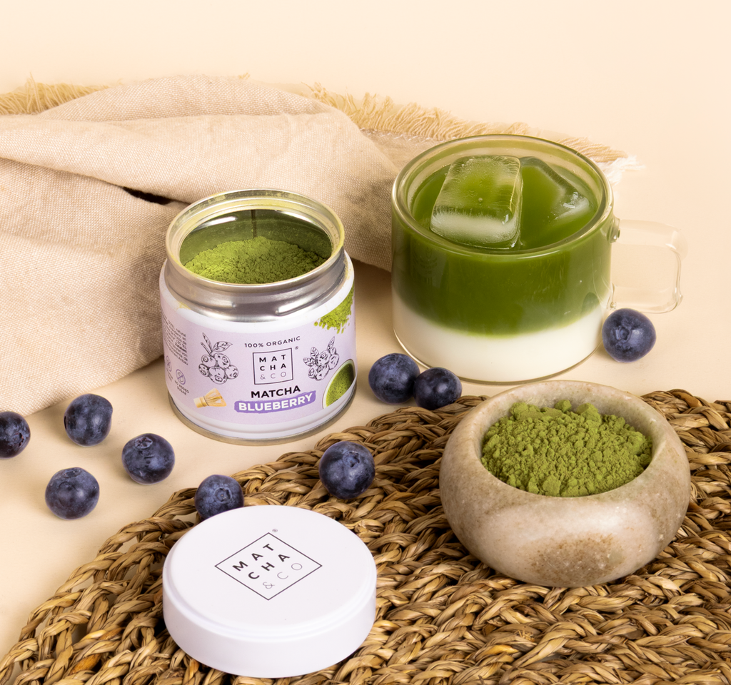 Matcha biologico ai mirtilli: 80 g