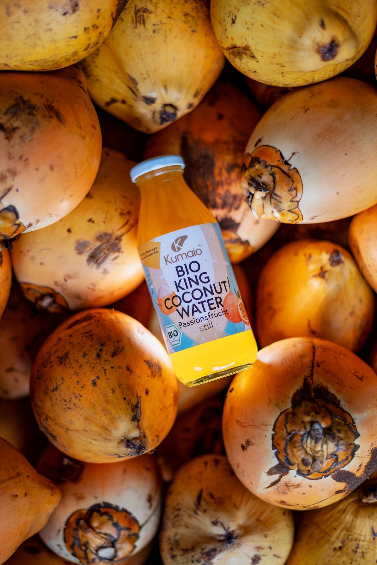 Bio King acqua di cocco al frutto della passione - 350 ml  in bottiglia di vetro