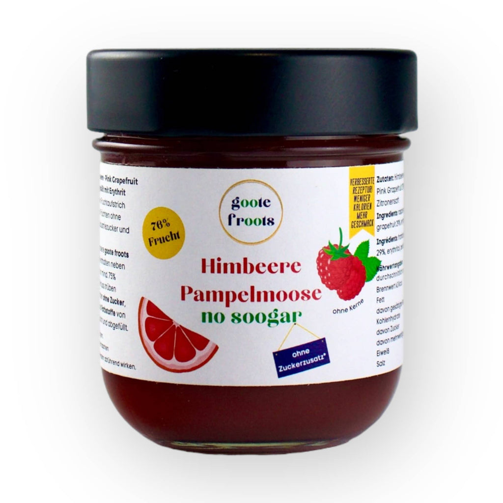 Crema spalmabile alla frutta senza zucchero Lampone Pompelmo 76% frutta