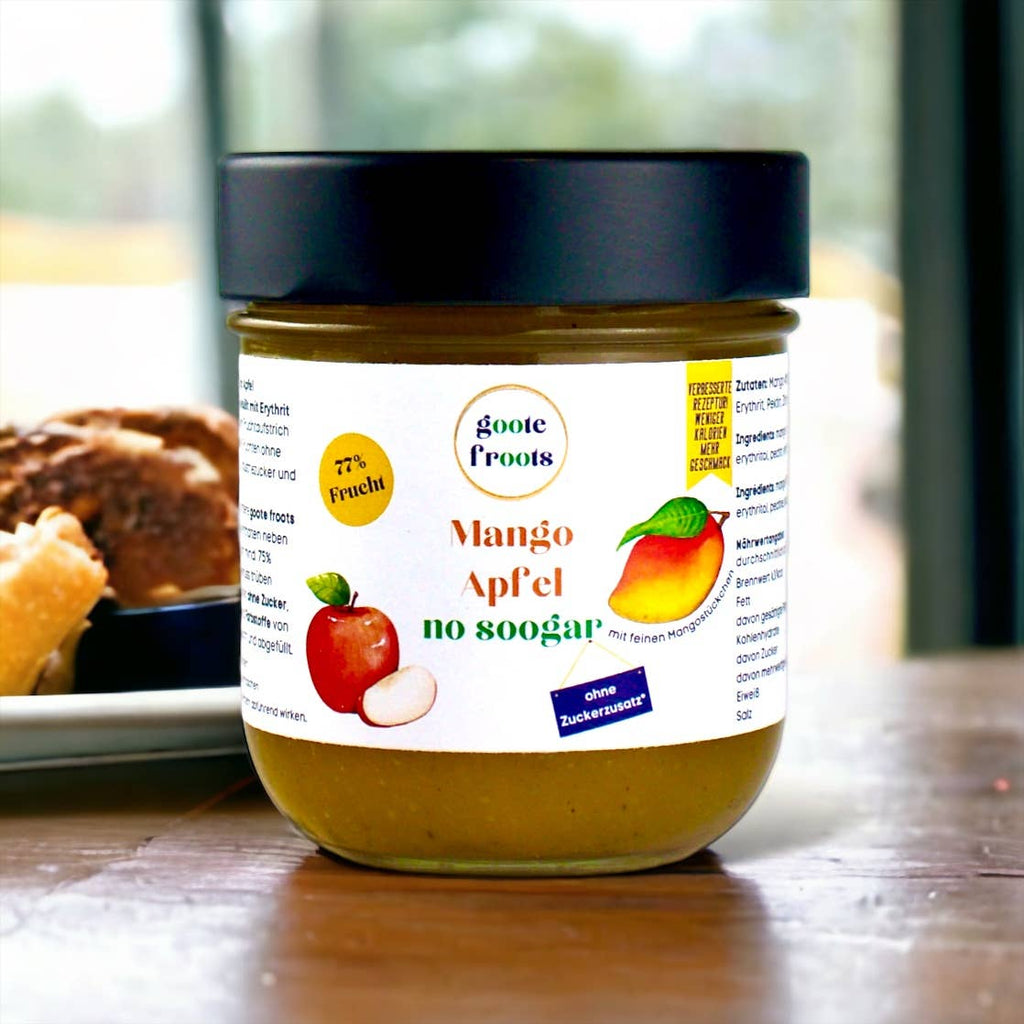 Confettura senza zucchero mango, mela e vaniglia 76% frutta
