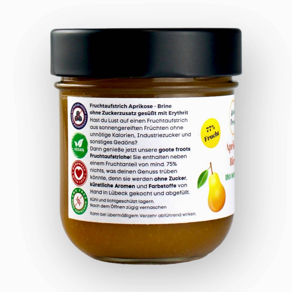 Crema di frutta all'albicocca senza zucchero 77% Frutta