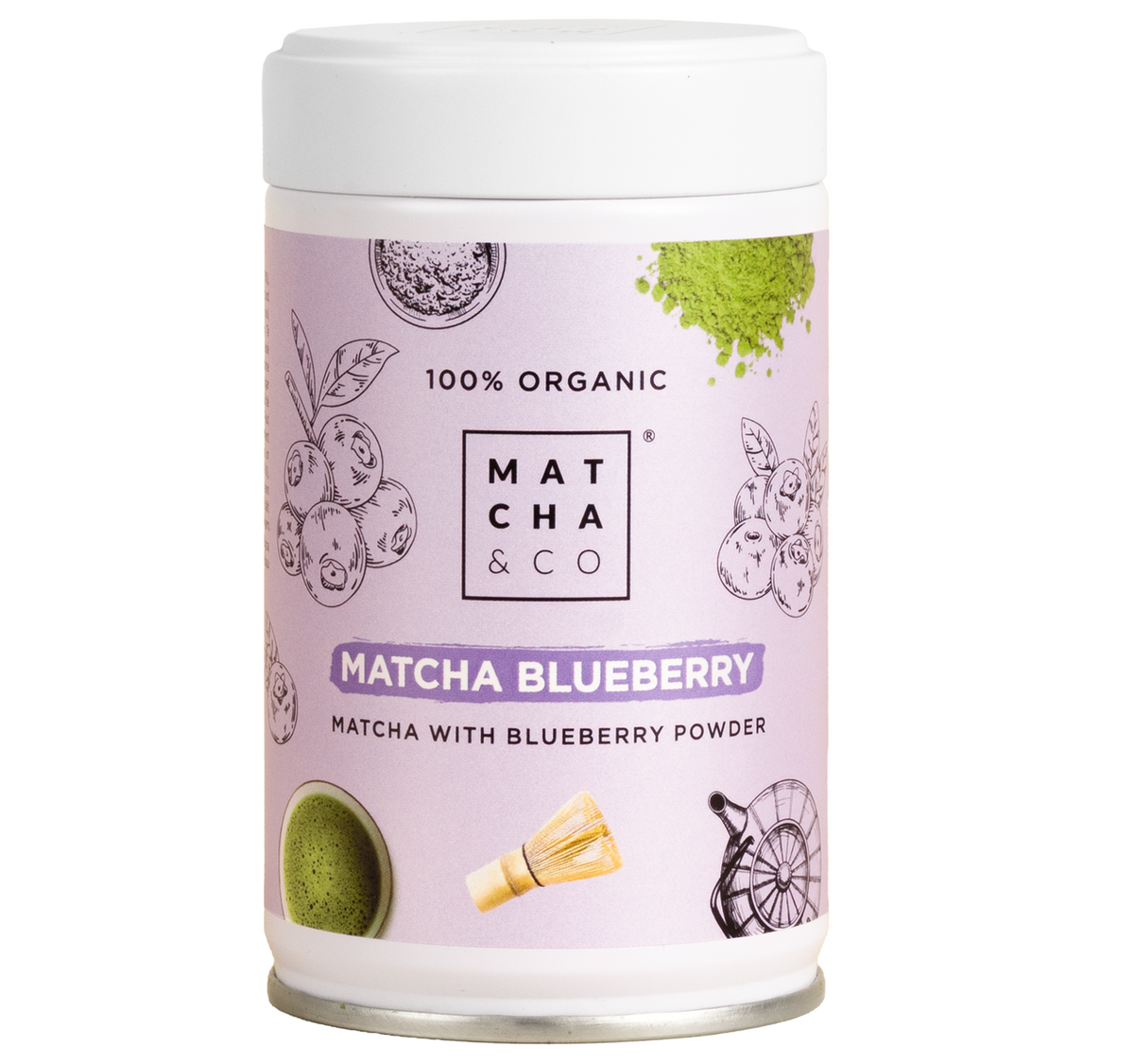 Matcha biologico ai mirtilli: 80 g