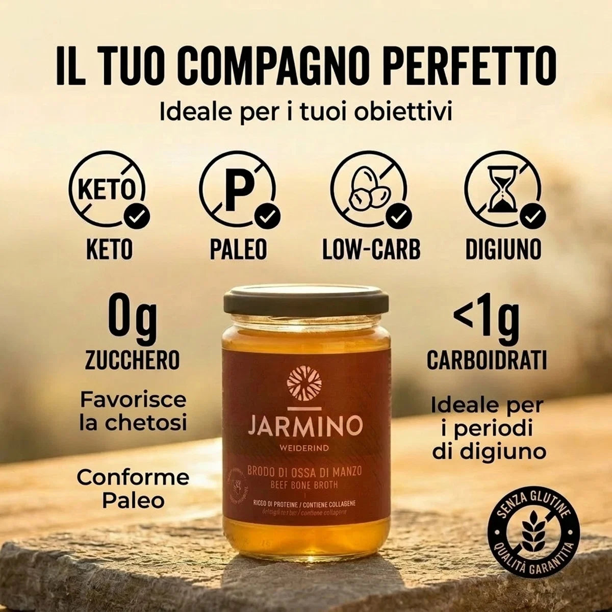 Brodo di ossa di manzo biologico (350 ml)