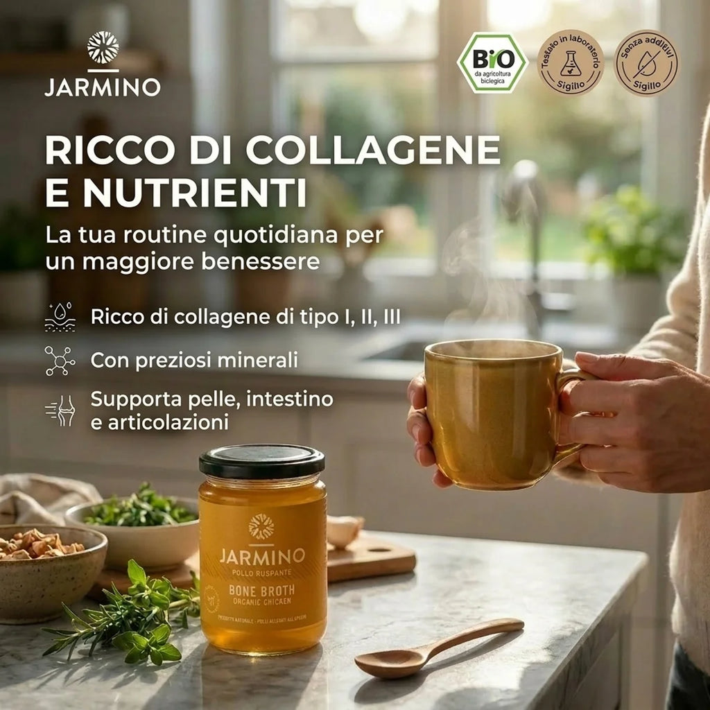 Brodo di ossa di pollo biologico (350 ml)