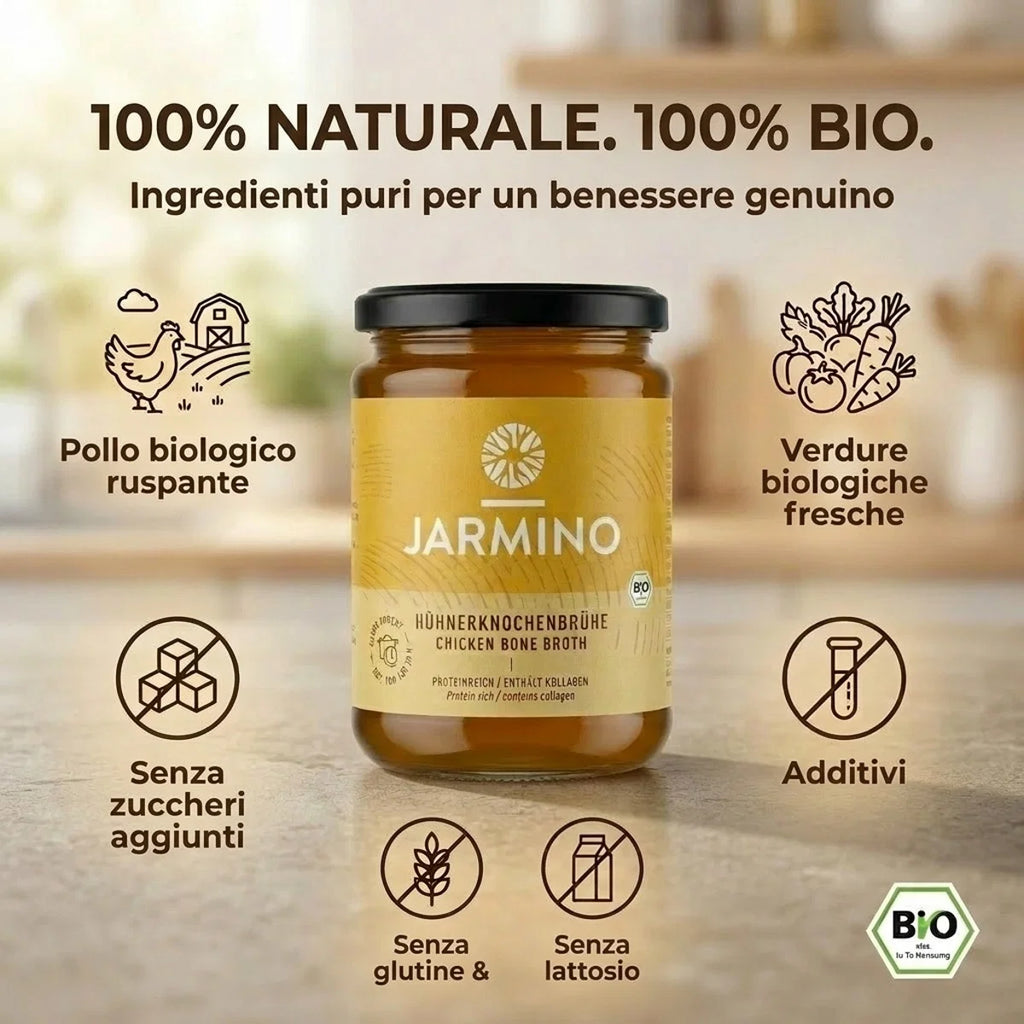 Brodo di ossa di pollo biologico (350 ml)
