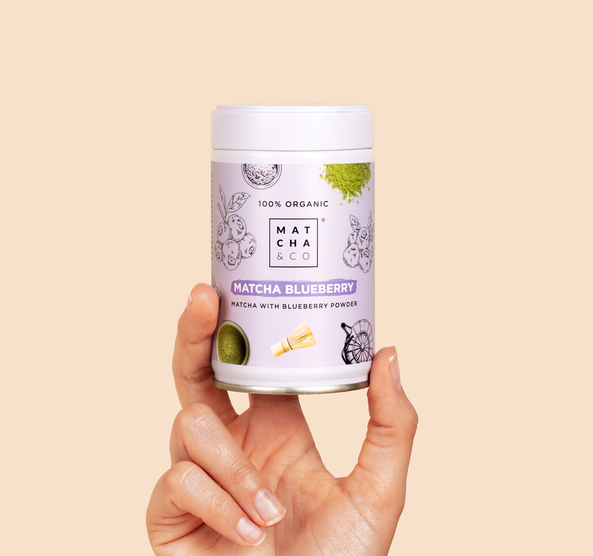 Matcha biologico ai mirtilli: 80 g