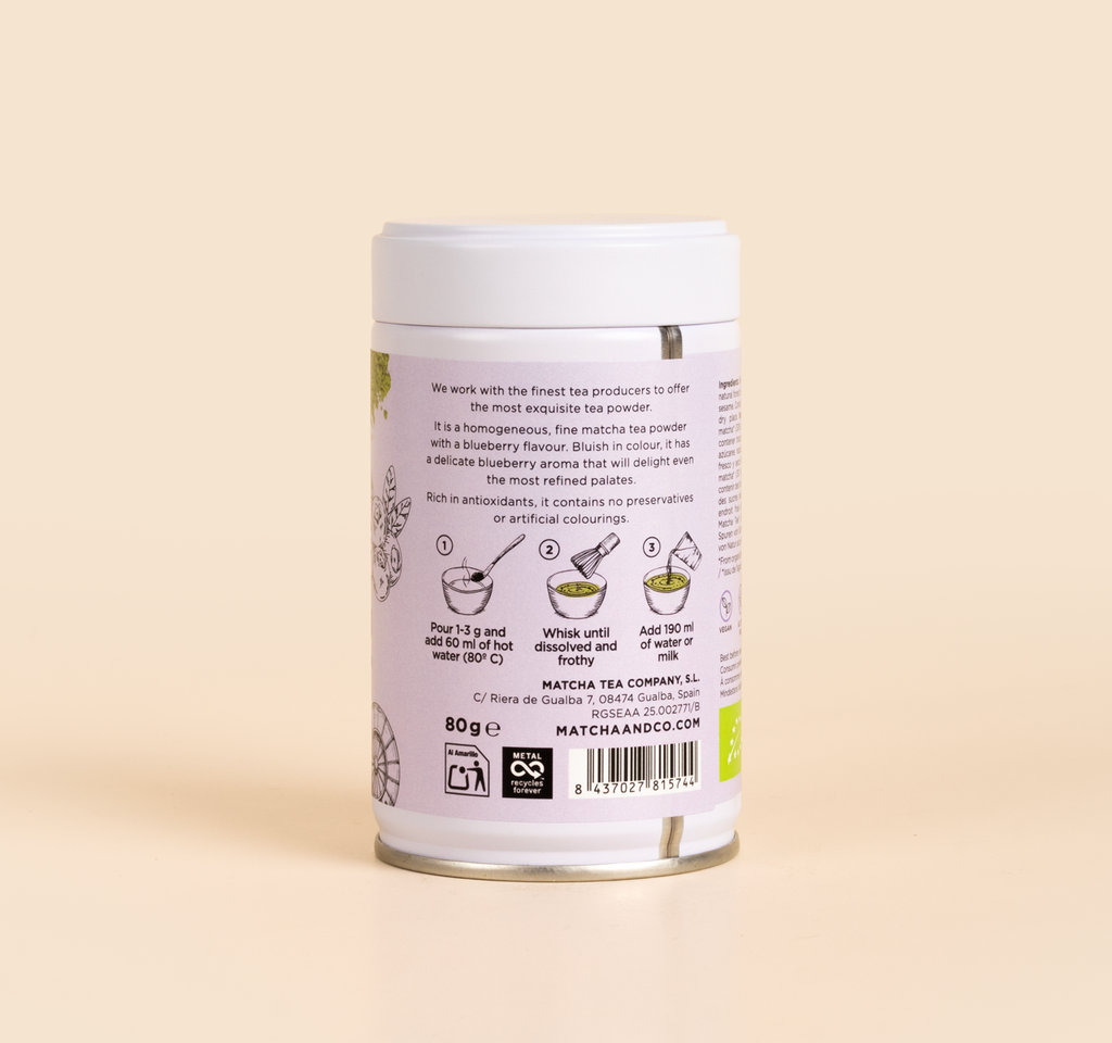 Matcha biologico ai mirtilli: 80 g