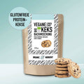Preparato per biscotti vegani a basso contenuto di carboidrati* biologico per biscotti con gocce di cioccolato senza glutine: 1°