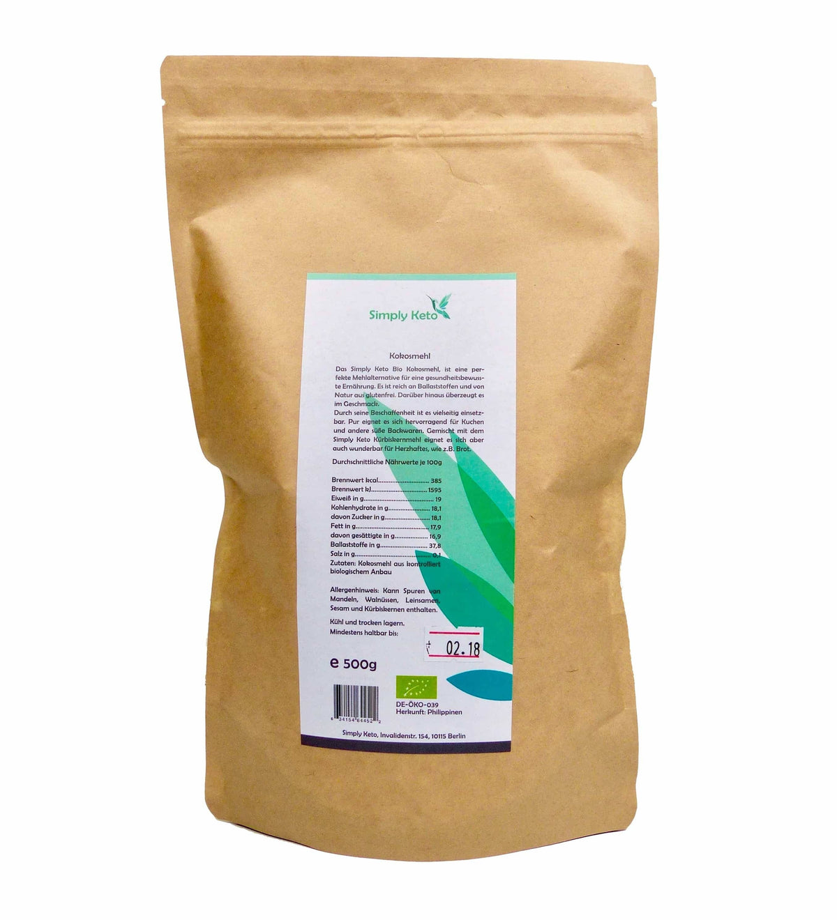 Farina di cocco biologica 500g | disoleata