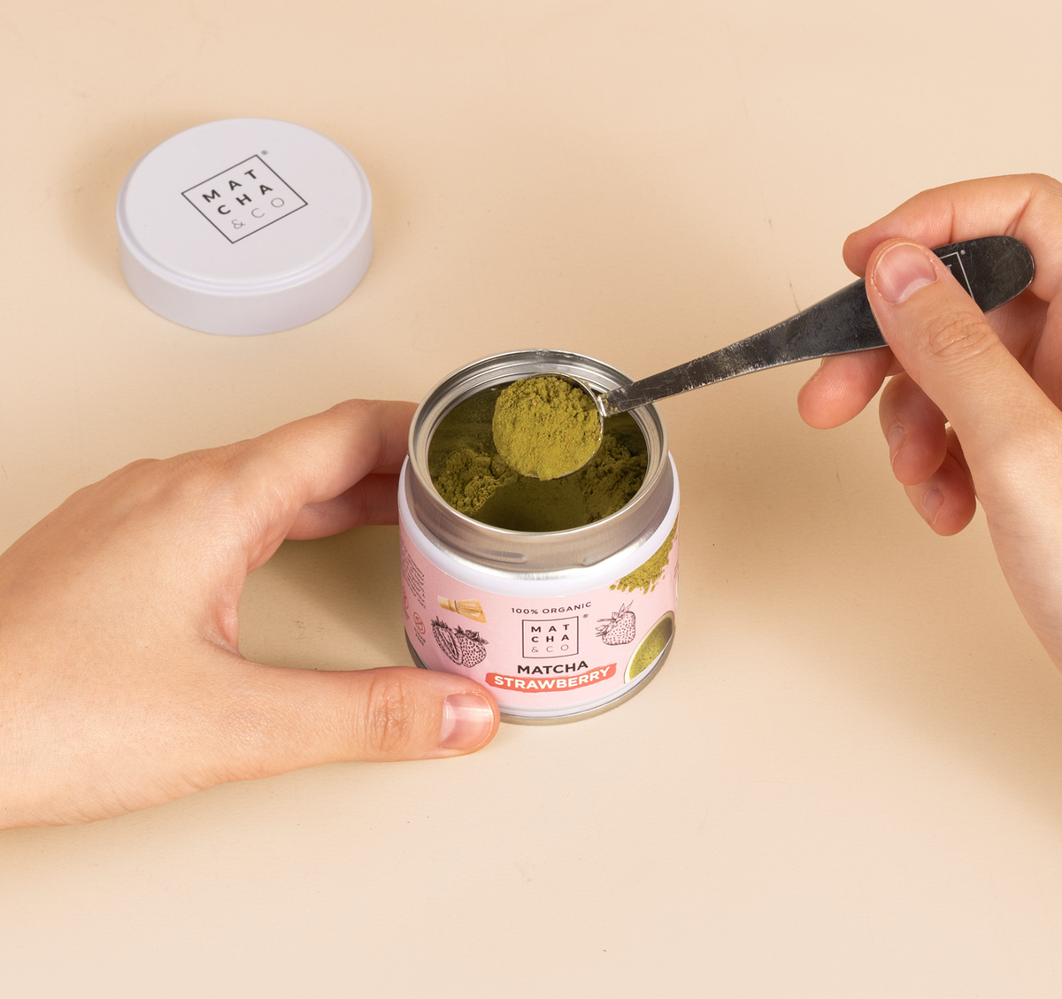 Matcha biologico alla fragola: 30 g