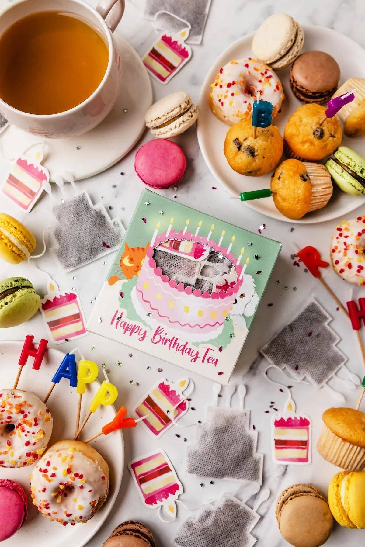 Confezione Regalo Compleanno Tè – 10 Bustine a Forma di Torta