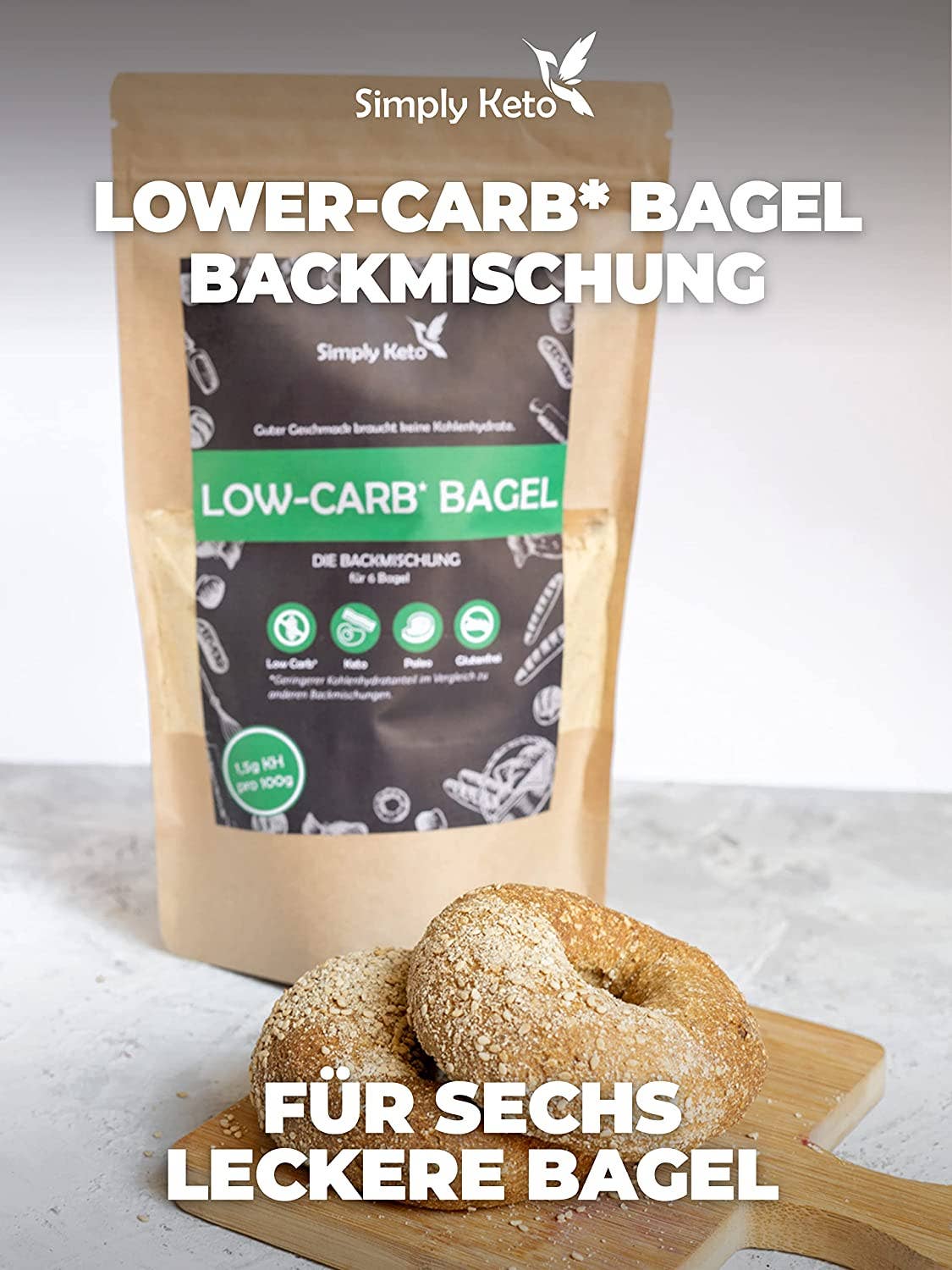 Miscela di cottura per bagel a basso contenuto di carboidrati