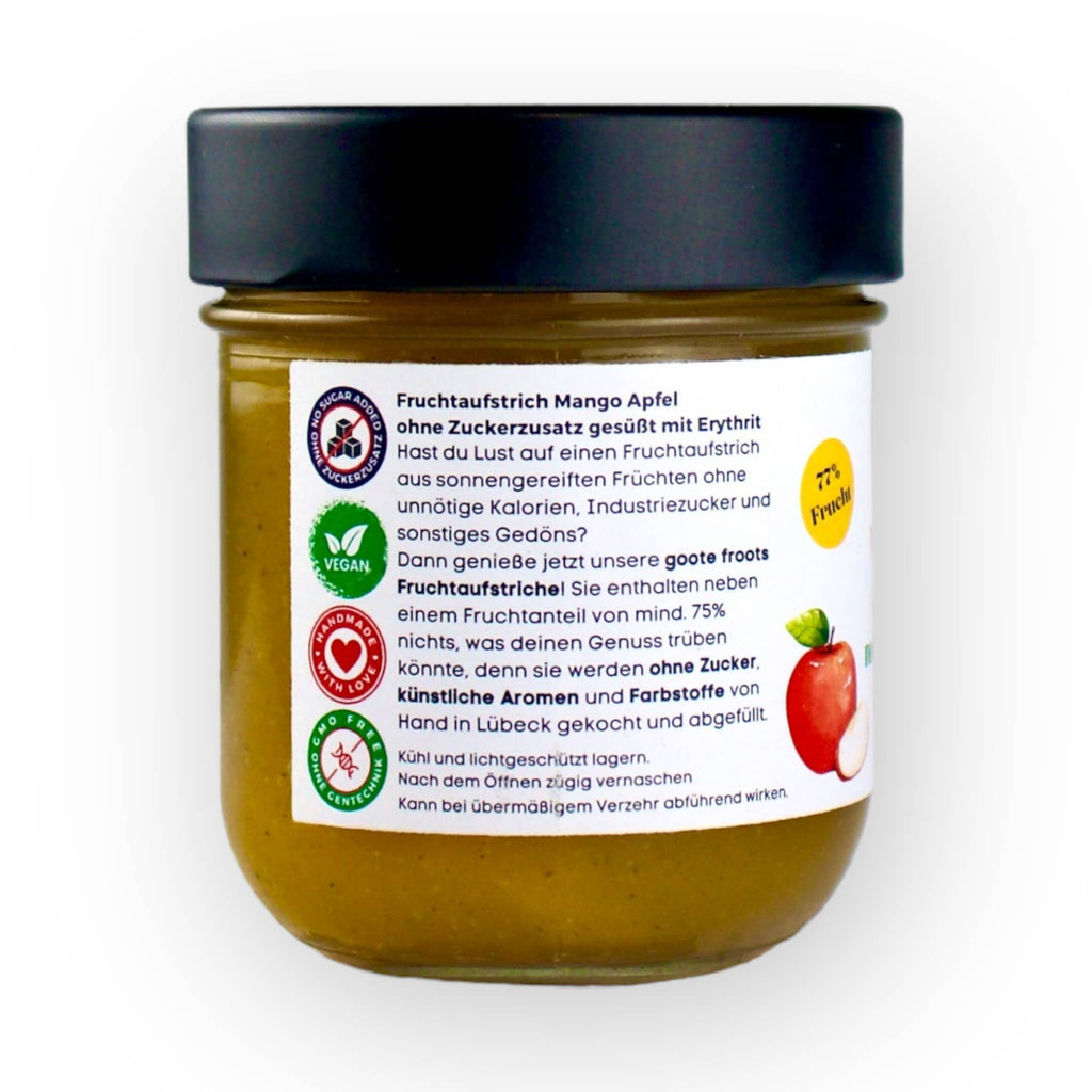 Confettura senza zucchero mango, mela e vaniglia 76% frutta