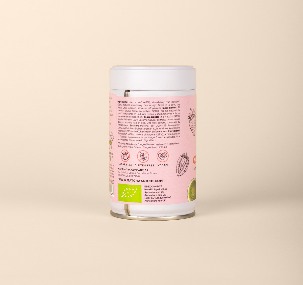 Matcha biologico alla fragola: 30 g